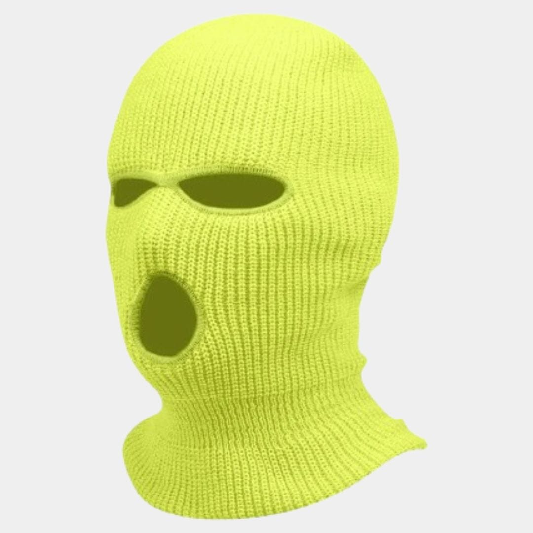 Cagoule 3 Trous Classique Jaune Fluo