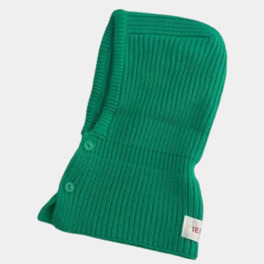 Cagoule Bébé Tricot Verte