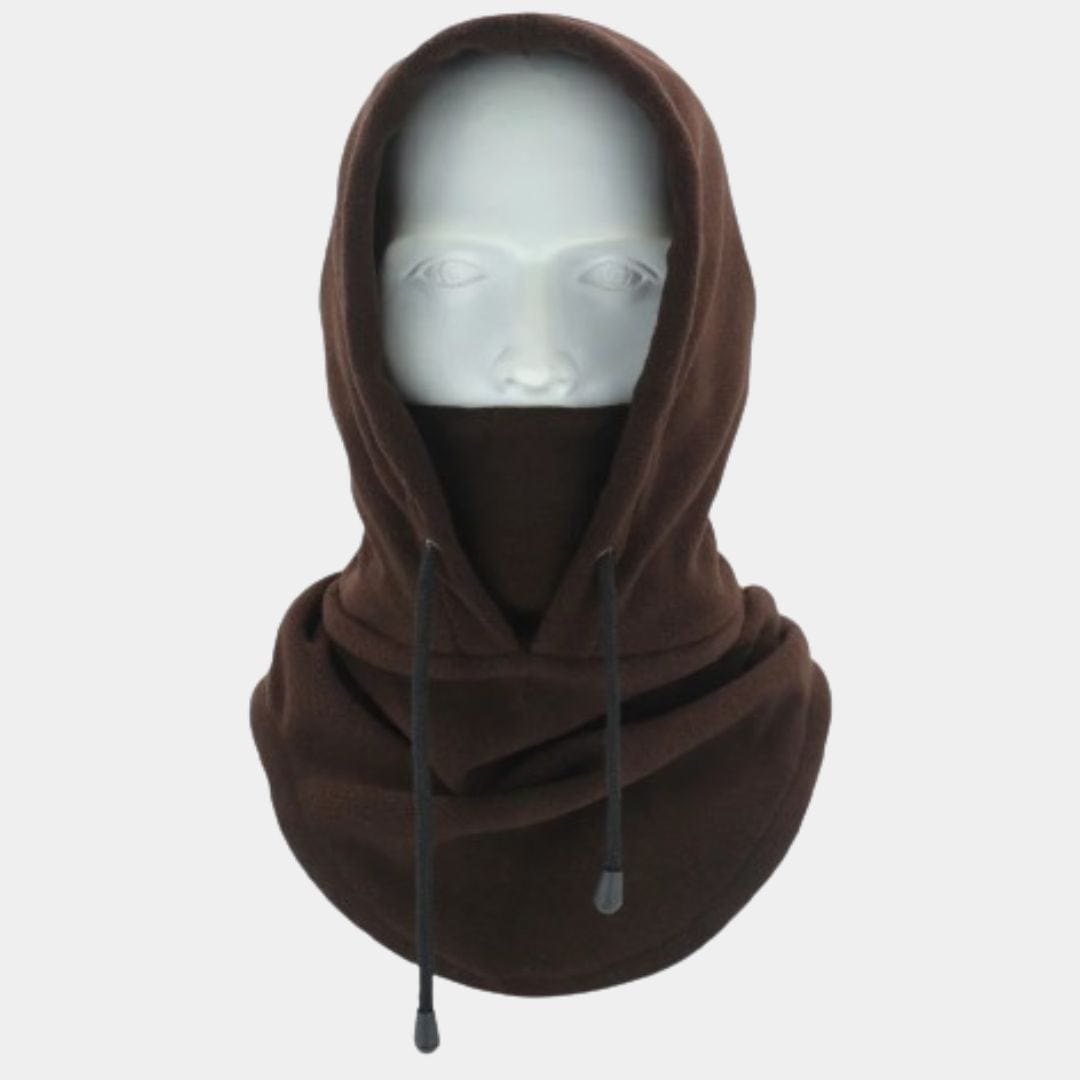 Cagoule Capuche Tricot Marron